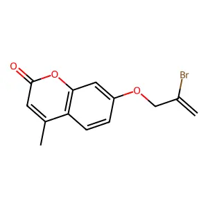 7-[(2-bromoallyl)oxy]-4-methyl-2H-chromen-2-one structure