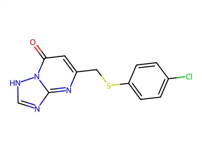 5-(4-Chloro-phenylsulfanylmethyl)-4H-[1,2,4]triazolo[1,5-a]pyrimidin-7-one structure