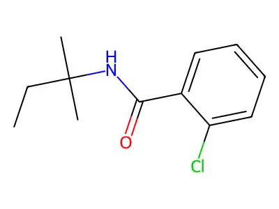2-chloro-N-(2-methylbutan-2-yl)benzamide structure