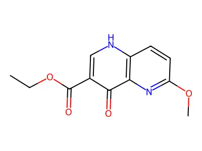 Ethyl 4-hydroxy-6-methoxy-1,5-naphthyridine-3-carboxylate structure