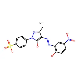 C16H10FeN5O7S structure