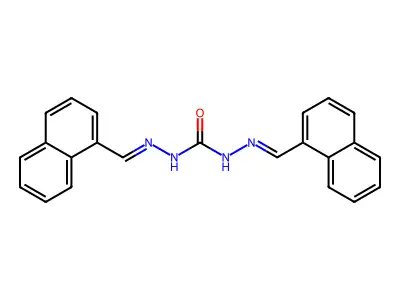N,2-Bis[(naphthalen-1-yl)methylidene]hydrazine-1-carbohydrazonic acid structure