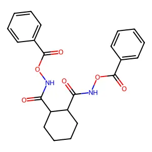 [[(1R,2R)-2-(benzoyloxycarbamoyl)cyclohexanecarbonyl]amino] benzoate structure