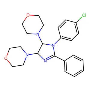 4-[(4R,5R)-1-(4-chlorophenyl)-5-morpholin-4-yl-2-phenyl-4,5-dihydroimidazol-4-yl]morpholine structure