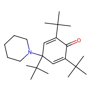2,4,6-Tri-tert-butyl-4-(piperidin-1-yl)cyclohexa-2,5-dien-1-one structure