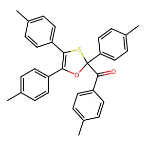 (4-Methylphenyl)-[2,4,5-tris(4-methylphenyl)-1,3-oxathiol-2-yl]methanone structure