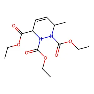 Triethyl 6-methyl-3,6-dihydropyridazine-1,2,3-tricarboxylate structure