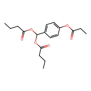[4-(Propanoyloxy)phenyl]methanediyl dibutanoate structure