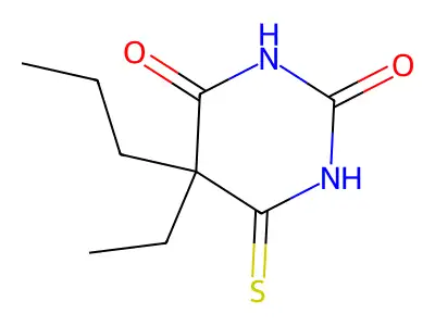 5-Ethyl-5-propyl-6-sulfanylidenedihydropyrimidine-2,4(1H,3H)-dione structure