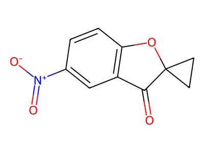 Spiro(benzofuran-2(3H),1'-cyclopropan)-3-one, 5-nitro- structure