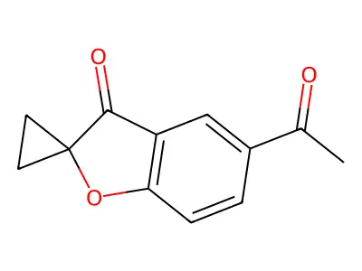 5-Acetylspiro(benzofuran-2(3H),1'-cyclopropan)-3-one structure