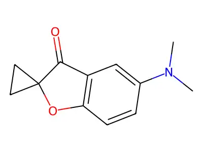 Spiro(benzofuran-2(3H),1'-cyclopropan)-3-one, 5-(dimethylamino)- structure