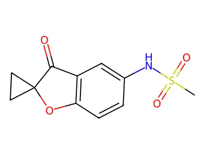 Methanesulfonamide, N-(3-oxospiro(benzofuran-2(3H),1'-cyclopropan)-5-yl)- structure