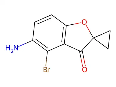 Spiro(benzofuran-2(3H),1'-cyclopropan)-3-one, 5-amino-4-bromo- structure