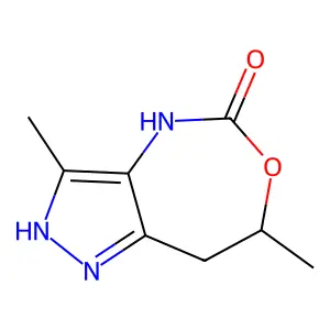 3,7-Dimethyl-1,4,7,8-tetrahydro-5H-pyrazolo[4,3-d][1,3]oxazepin-5-one structure