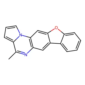 4-Methyl(1)benzofuro(3,2-g)pyrrolo(1,2-a)quinoxaline structure