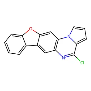 4-Chloro(1)benzofuro(3,2-g)pyrrolo(1,2-a)quinoxaline structure