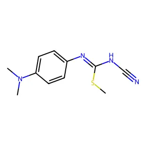 methyl N-cyano-N'-[4-(dimethylamino)phenyl]carbamimidothioate structure