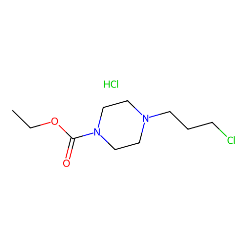 1-Piperazinecarboxylic acid, 4-(3-chloropropyl)-, ethyl ester, hydrochloride structure