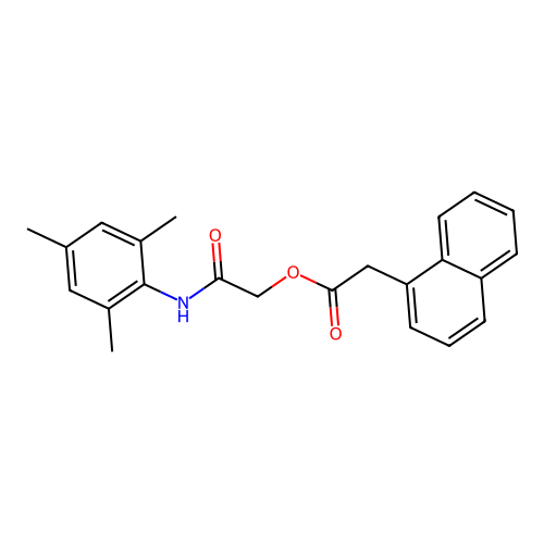 2-Oxo-2-[(2,4,6-trimethylphenyl)amino]ethyl naphthalen-1-ylacetate structure