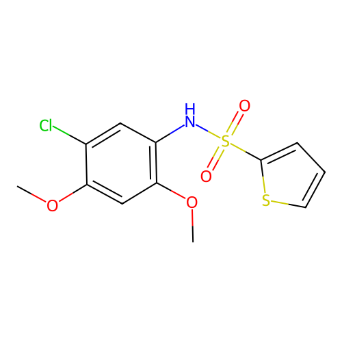 N-(5-chloro-2,4-dimethoxyphenyl)thiophene-2-sulfonamide structure