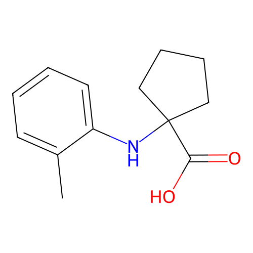 1-o-Tolylamino cyclopentanecarboxylic acid structure