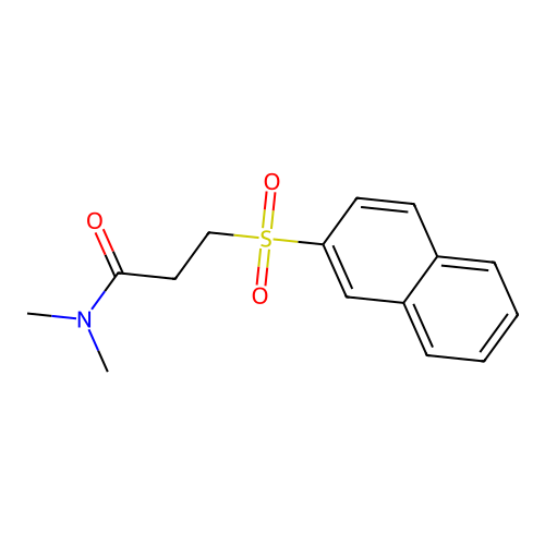 N,N-dimethyl-3-(naphthalen-2-ylsulfonyl)propanamide structure