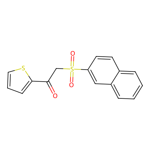 2-(Naphthalen-2-ylsulfonyl)-1-(thiophen-2-yl)ethanone structure