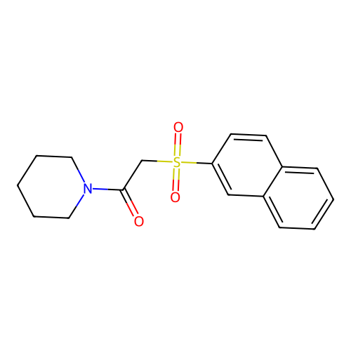 2-(Naphthalen-2-ylsulfonyl)-1-(piperidin-1-yl)ethanone structure