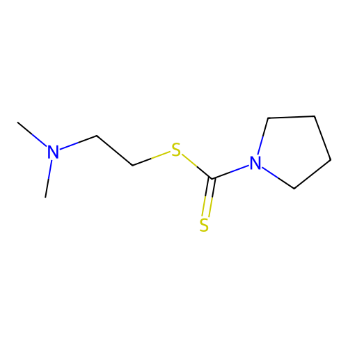 2-(Dimethylamino)ethyl pyrrolidine-1-carbodithioate structure
