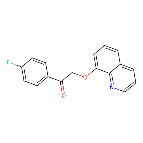 1-(4-Fluorophenyl)-2-quinolin-8-yloxyethanone structure