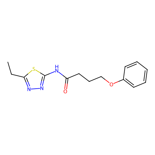 N-(5-ethyl-1,3,4-thiadiazol-2-yl)-4-phenoxybutanamide structure