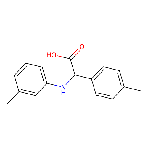 p-Tolyl-m-tolylamino-acetic acid structure
