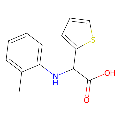 Thiophen-2-yl-o-tolylamino-acetic acid structure