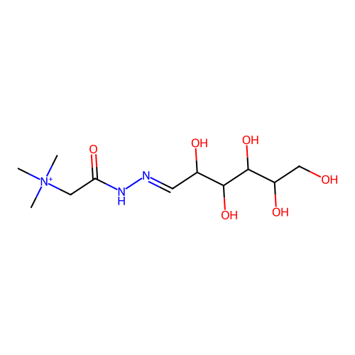 Trimethyl-(2,3,4,5,6-pentahydroxy-hexylidene-hydrazinocarbonylmethyl)-ammonium structure