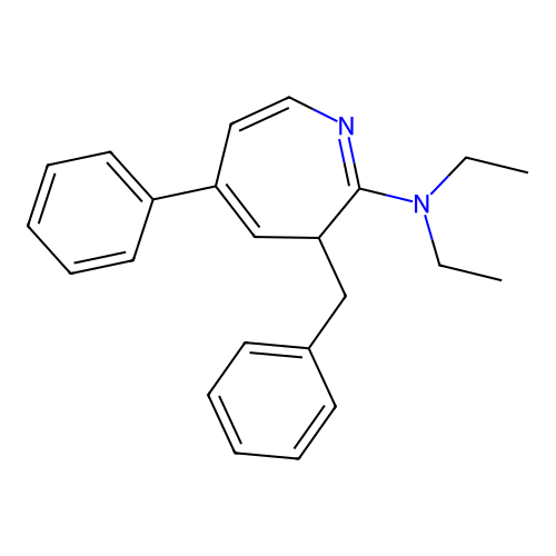3-benzyl-N,N-diethyl-5-phenyl-3H-azepin-2-amine structure