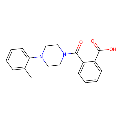 2-{[4-(2-Methylphenyl)piperazin-1-yl]carbonyl}benzoic acid structure