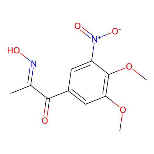 1-(3,4-Dimethoxy-5-nitrophenyl)-2-hydroxyiminopropan-1-one structure