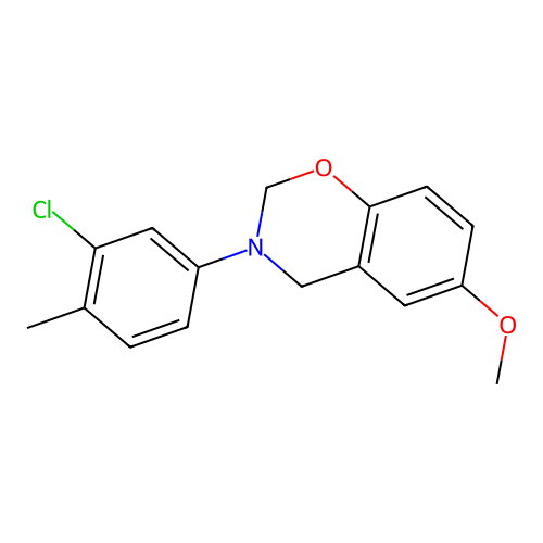 3-(3-chloro-4-methylphenyl)-6-methoxy-3,4-dihydro-2H-1,3-benzoxazine structure