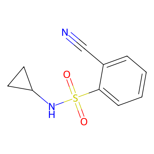 2-cyano-N-cyclopropylbenzene-1-sulfonamide structure