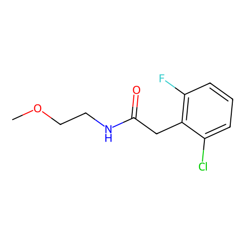2-(2-chloro-6-fluorophenyl)-N-(2-methoxyethyl)acetamide structure