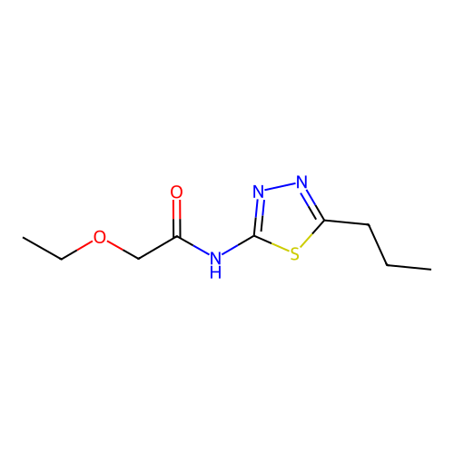 2-ethoxy-N-(5-propyl-1,3,4-thiadiazol-2-yl)acetamide structure