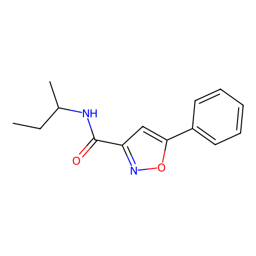 N-(sec-butyl)-5-phenyl-3-isoxazolecarboxamide structure