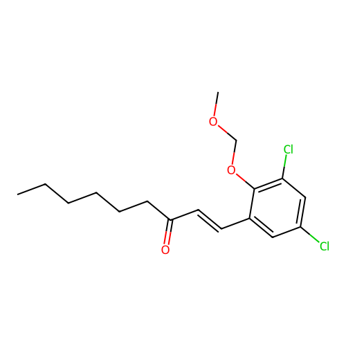 (1E)-1-[3,5-Dichloro-2-(methoxymethoxy)phenyl]non-1-EN-3-one structure