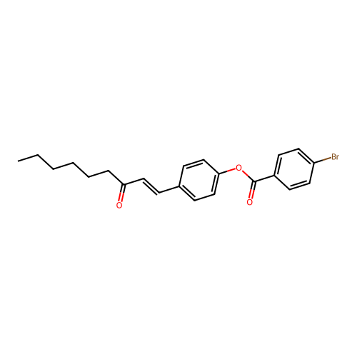 4-[(1E)-3-Oxonon-1-EN-1-YL]phenyl 4-bromobenzoate structure