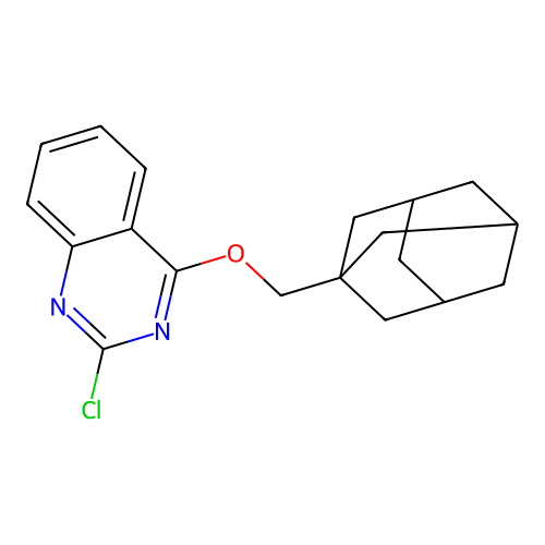 2-Chloro-4-(tricyclo[3.3.1.1~3,7~]dec-1-ylmethoxy)quinazoline structure