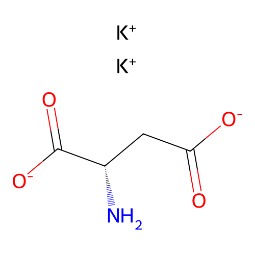 L-Aspartic acid, potassium salt (1:2) structure