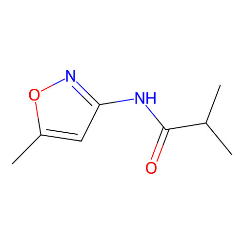 3-Isobutyramido-5-methylisoxazol structure