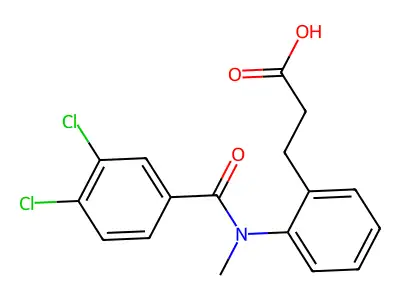 Hydrocinnamic acid, 2-(3,4-dichloro-N-methylbenzamido)- structure