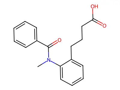Benzenebutanoic acid, 2-(benzoylmethylamino)- structure